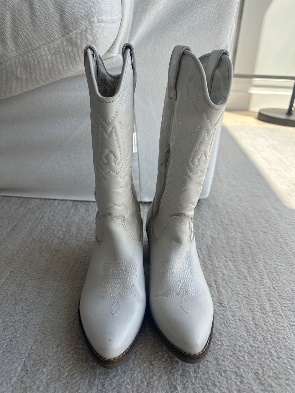 Steve Madden White Western Cowboy Boots